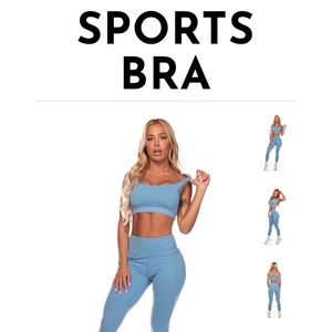 Saski Collection Steele Blue Sports Bra